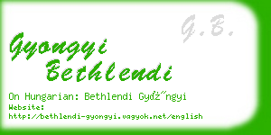 gyongyi bethlendi business card